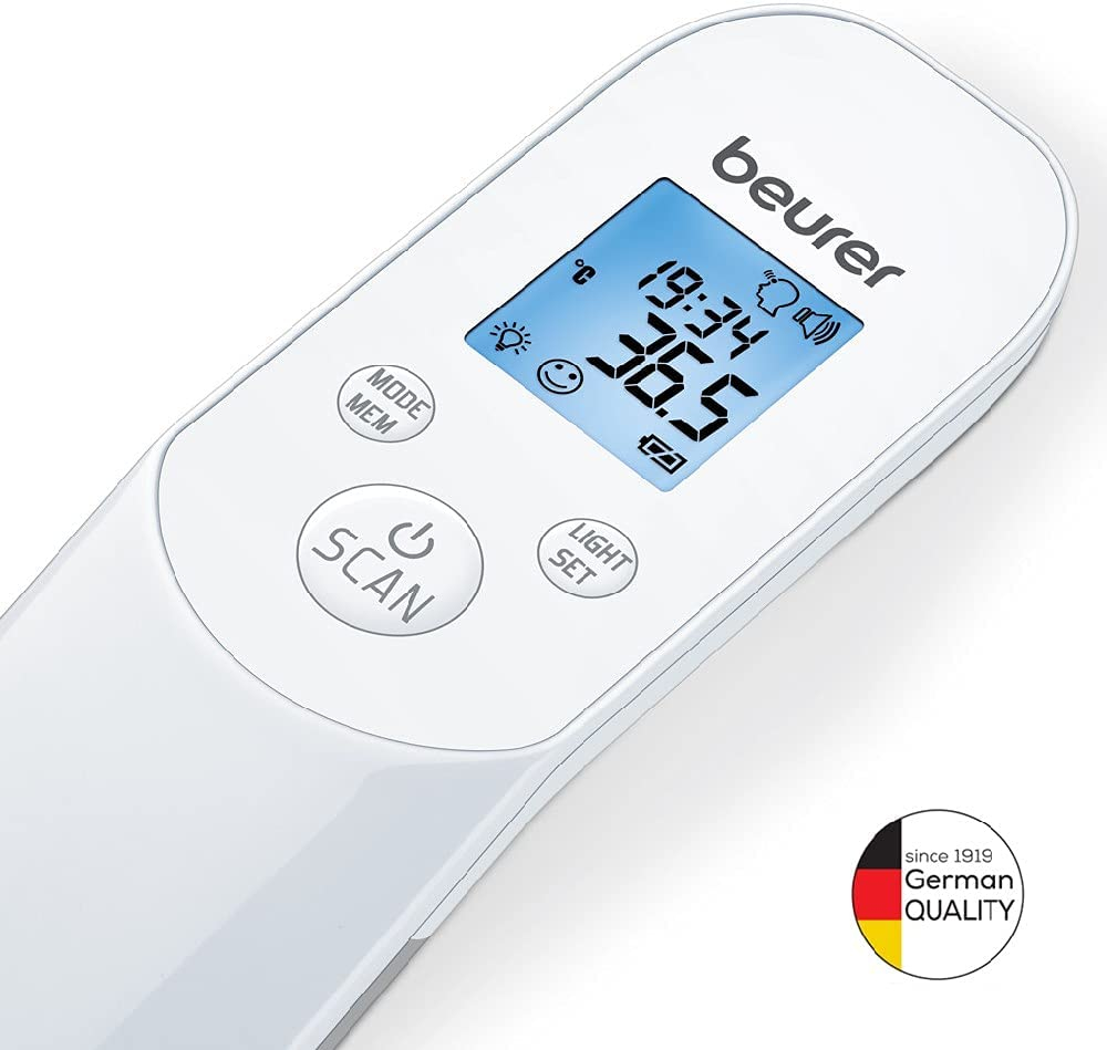Beurer FT 85 Termometer med fjernregistrering Hvid Pande Knapper